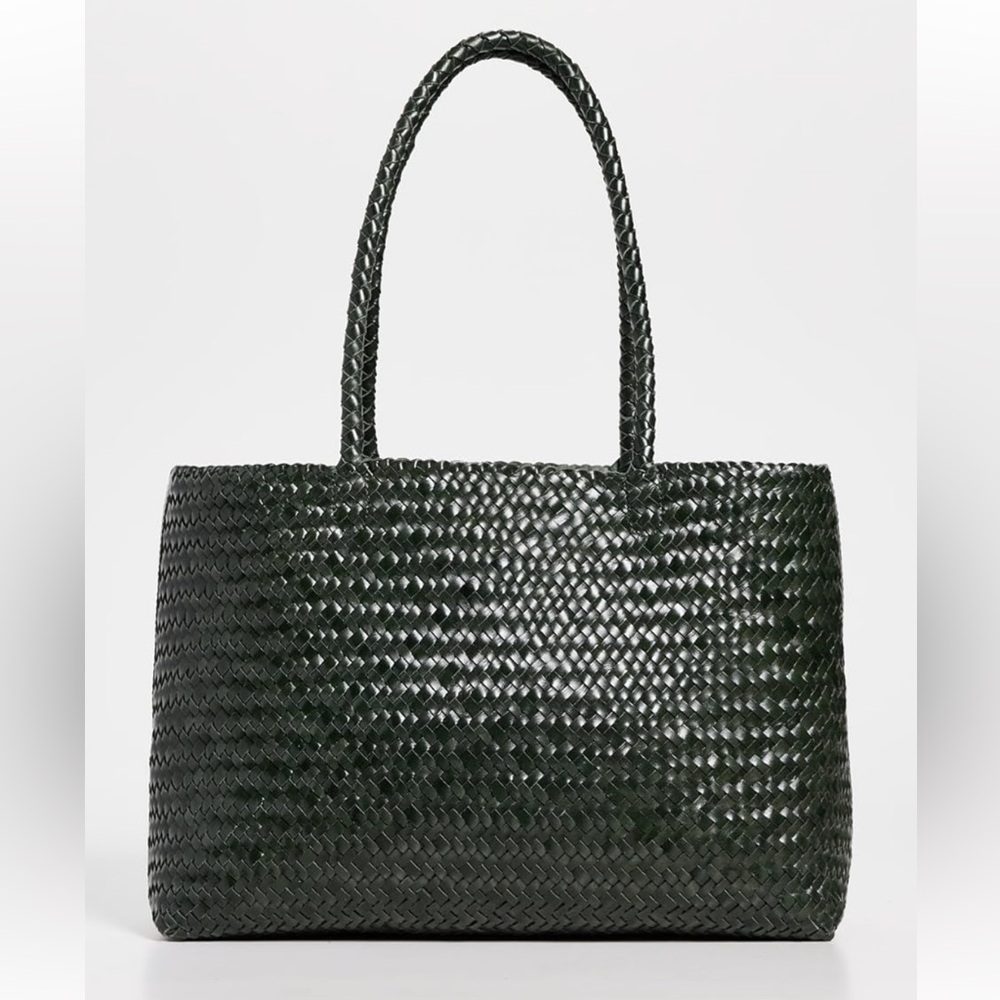 Madewell Green Woven Tote Bag